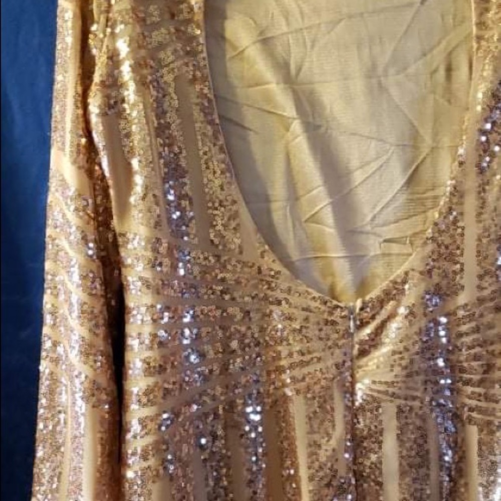 Gold Fitted Dress